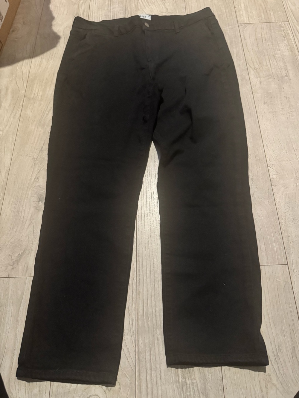 PAIGE Black Tailored Rianne Straight-Leg Pants
